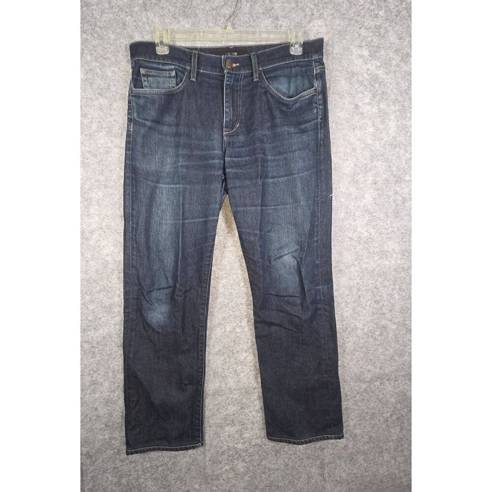 Joe's Women's The Classic Straight Leg Jeans Blue Size 34" Flat Front Dark Wash